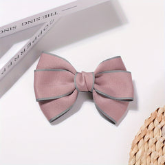 Fabric Bowknot Hair Clip Non slip French Barrette Side Clip Hair Accessories