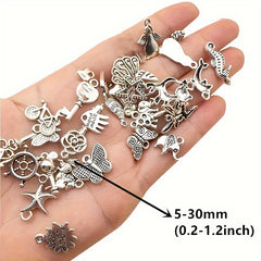 30pcs Mixed Metal Charms for DIY Bracelet Necklace Making