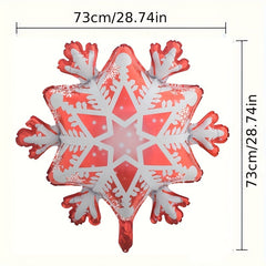 6pcs Large Snowflake Foil Balloons Christmas Winter Helium Snowflake Balloon
