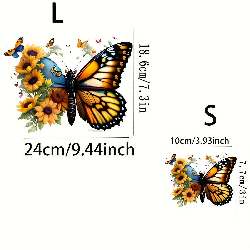 2pcs Butterfly Shape Heat Transfer Stickers For T shirt Jeans
