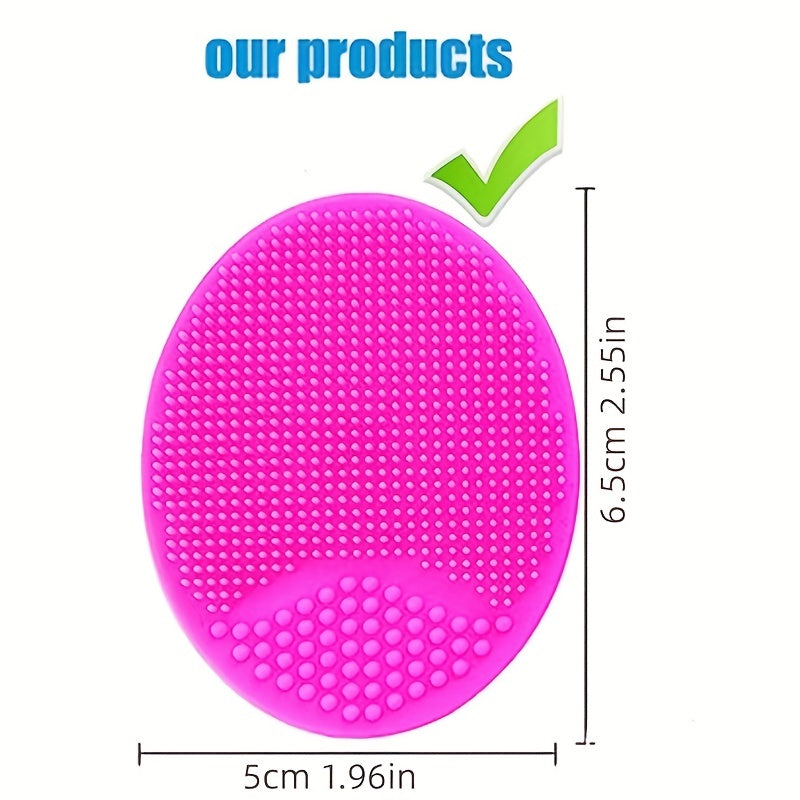 2pcs Baby Bath Silicone Brush for Dry Skin & Eczema Pink