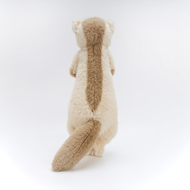 Soft Plush Ferret & European Mink Stuffed Animal Realistic Eyes Fluffy