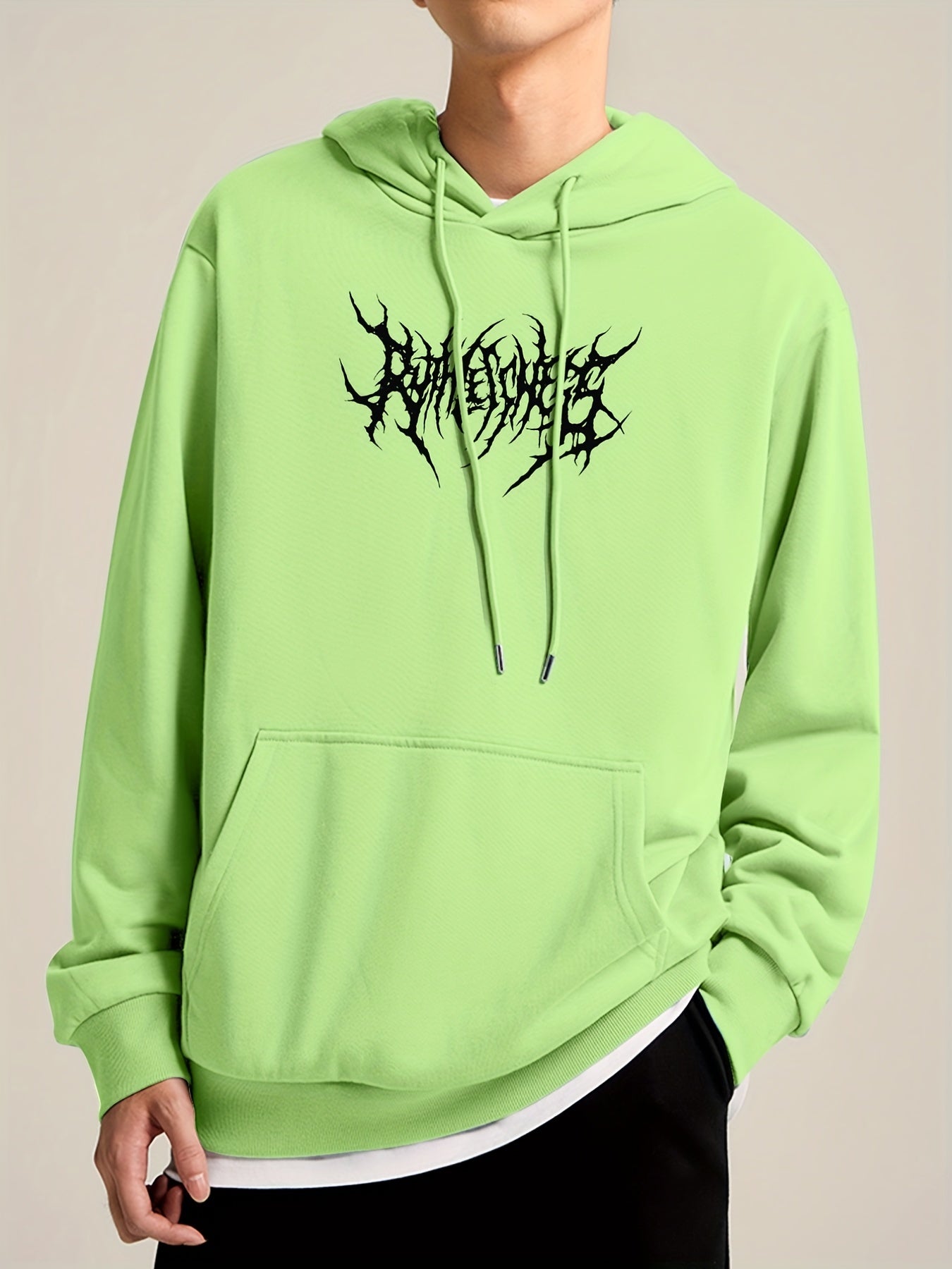 Men's Graphic Print Hoodie for Spring Fall
