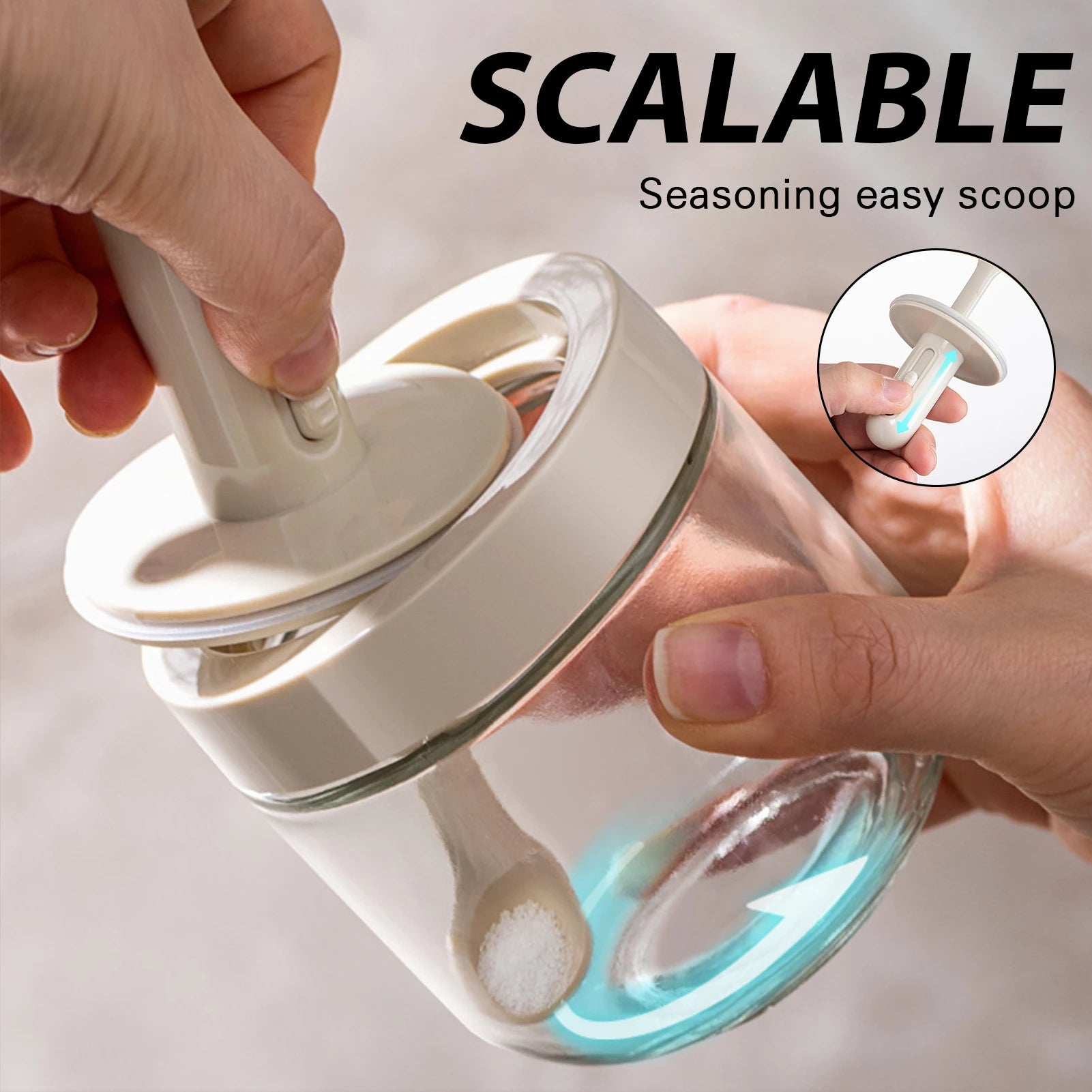 Leak-proof Seasoning Jar Spice Organizer with Spoon