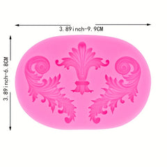 Baroque Scroll Relief Chocolate Molds 3D Silicone Molds