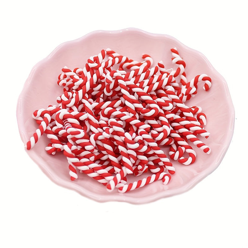 10pcs Christmas Candy Crutches DIY Jewelry Crafts Arts Supplies