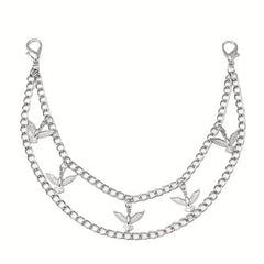 Butterfly Double Chain Street Shot Pants Bag Chain