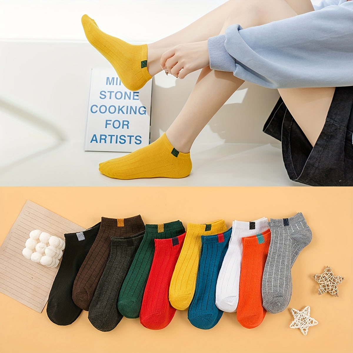 10 Pairs Ankle Socks Women's Stockings & Hosiery
