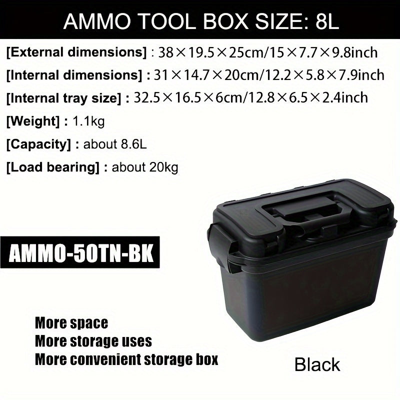 AMMO 50TN Plastic Tool Box Portable Handle Small Parts Organizer Lightweight Sto
