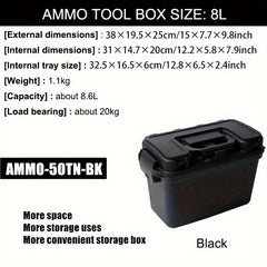 AMMO 50TN Plastic Tool Box Portable Handle Small Parts Organizer Lightweight Sto