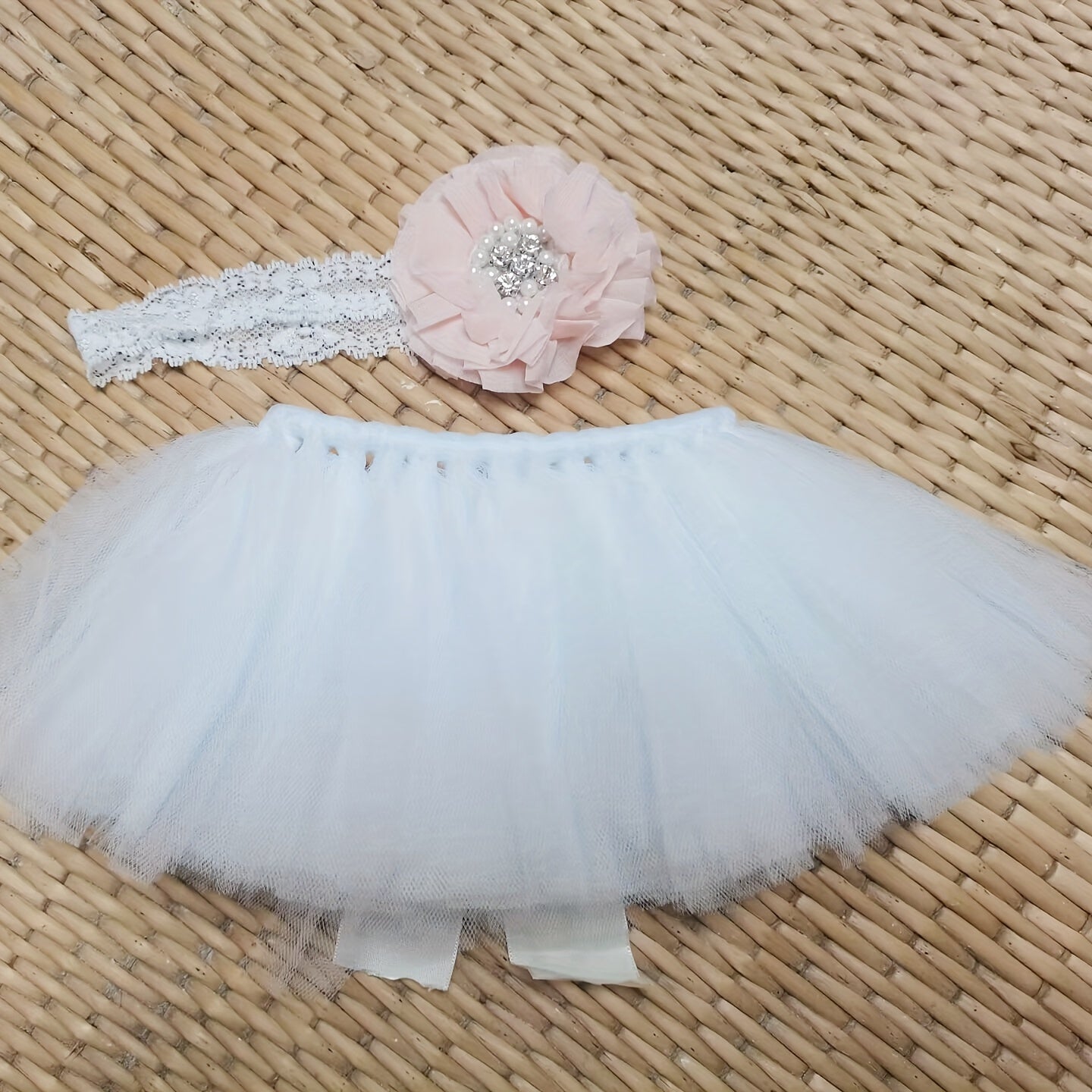 Infant Baby Girls Tutu Skirt & Headband Set for Photoshoots