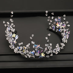 Crystal Headband Wedding Tiara Set with Earrings