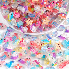 30 Glow in the Dark Marine Animal Ornaments for Decoration and Crafts