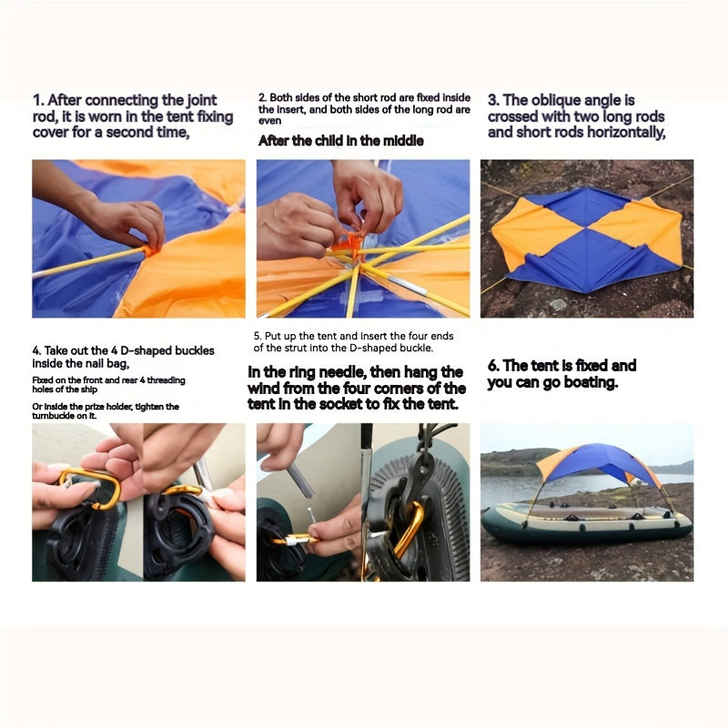 Boat Sunshade Tent for Fishing Inflatable Rubber Boat