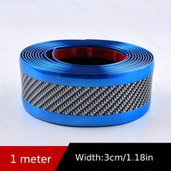 Car Door Sill Protector Rubber Strip Carbon Fiber Bumper Film Sticker