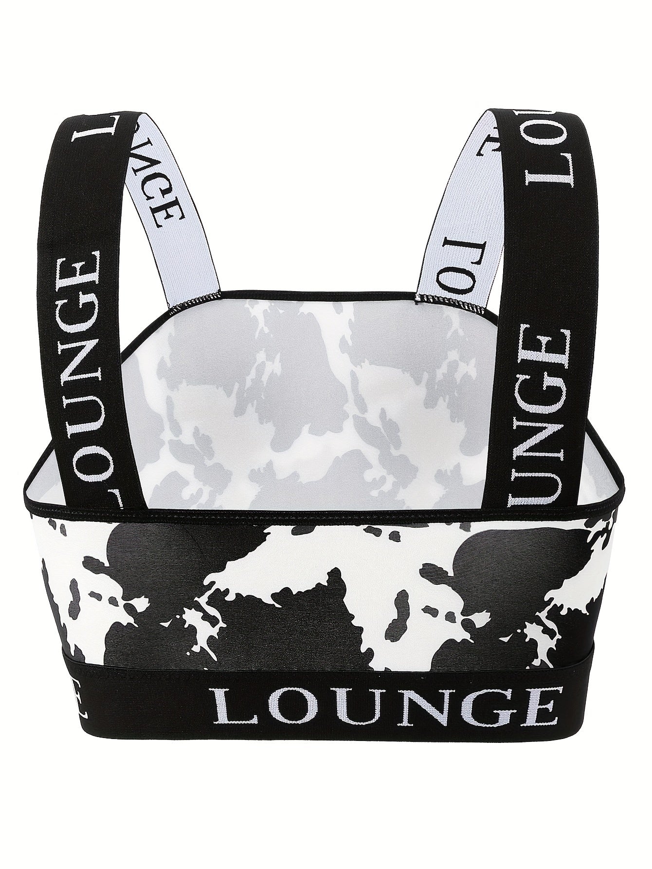  Tie Dye Letter Tape Y2K Longline Bra