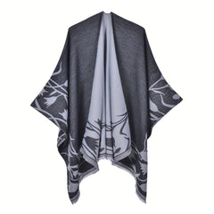 Double Large Shawl Classic Cashmere Tassel Warm Cape Scarf Blanket Wraps