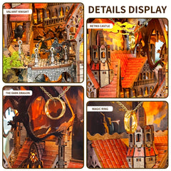 3D Puzzle DIY Book Nozzle 3D Dollhouse Insert Decorative Bookends