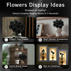 Gothic Roses Bouquet Building Set Artificial Flowers for Valentines & Mothers