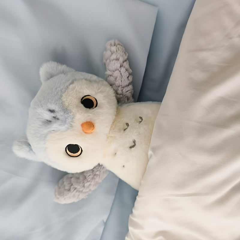 11.81in Owl Plush Light Gray - Perfect for Christmas & Halloween
