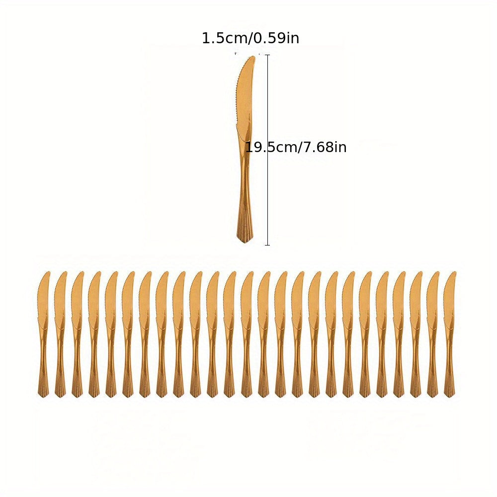 Golden Party Supplies Kit for 25 Guests - Plates, Cups, Napkins