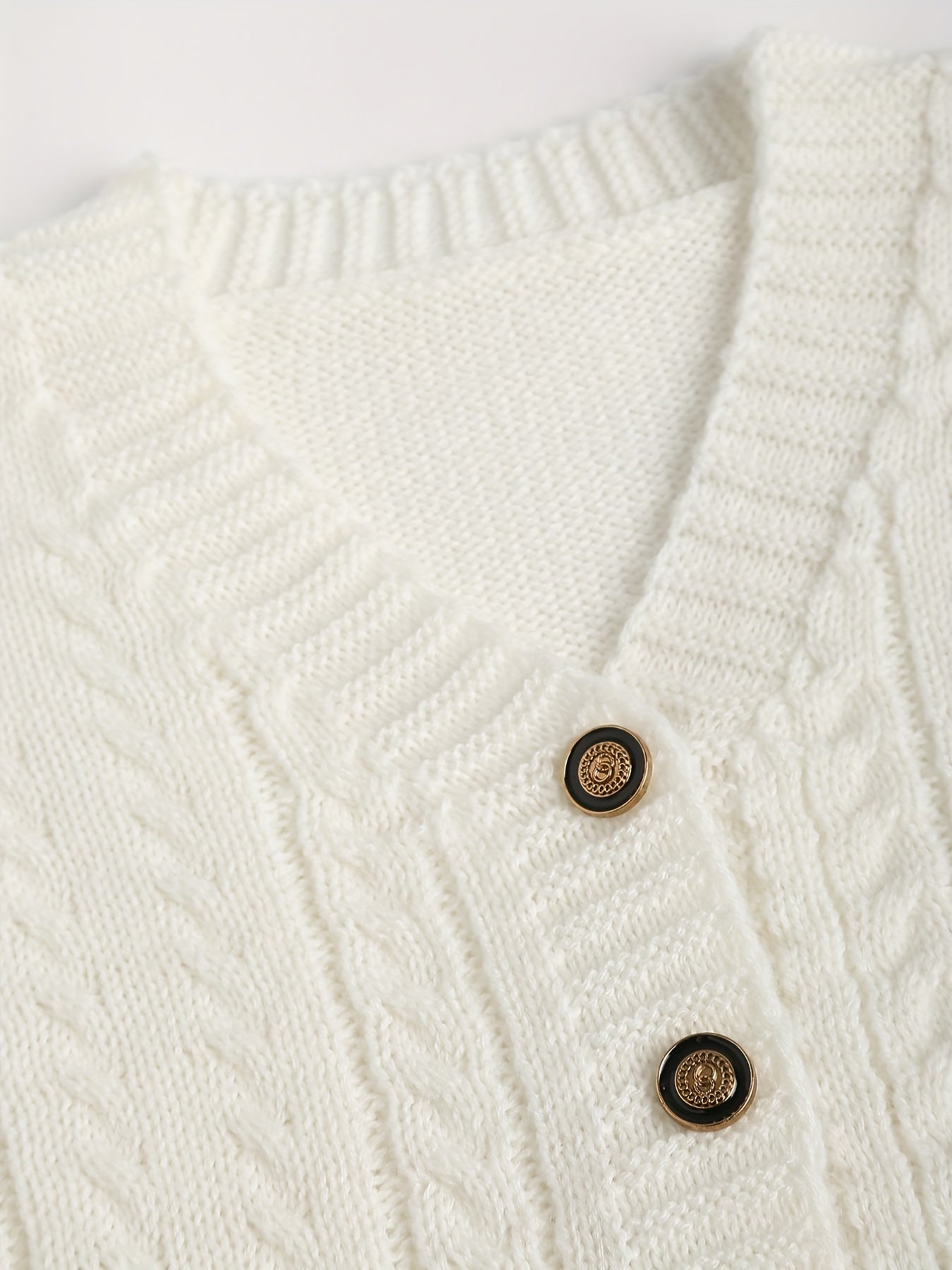 Kids Button V neck Knit Cardigan Sweater Coat Top For Toddlers