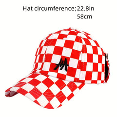Plaid Baseball Cap Lightweight Adjustable Sun Hats Unisex Casual Dad Hats