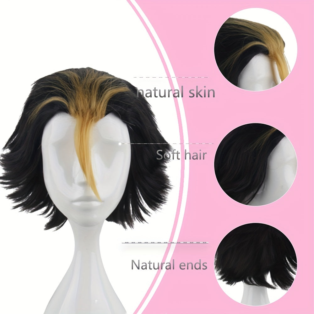 Men's 12inch Short Dress Up Wig Cosplay Party Fiber Wig