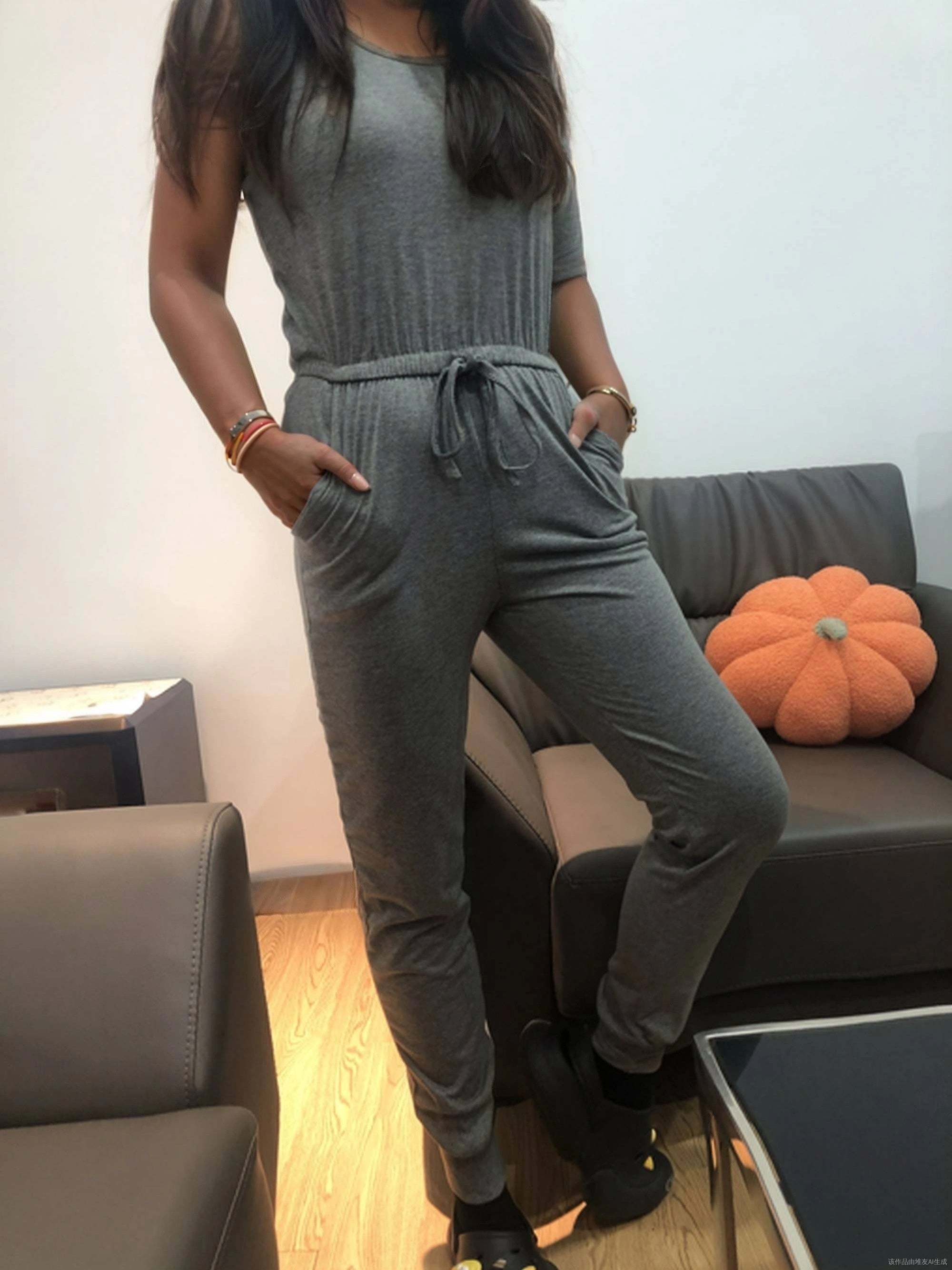 Lace Up Tank Jumpsuit Women's Loungewear