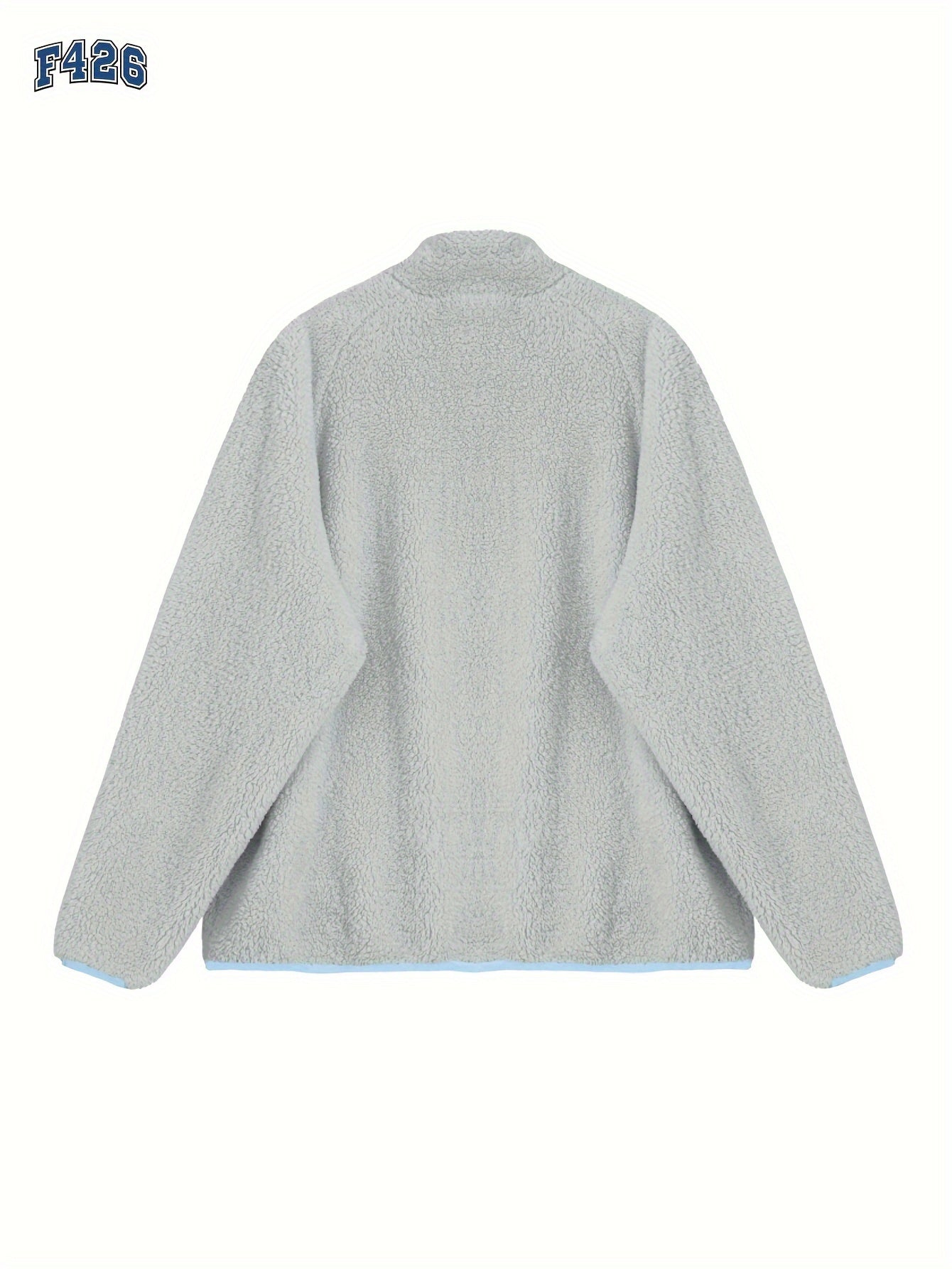 Men's Loose Fit Plush Fleece Coat For Fall Winter