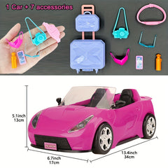 Princess Doll Convertible Car Set with Outfits & Accessories