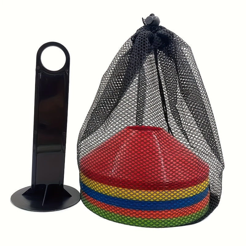 Football Mark Boards Set with Storage Rack for Flexibility Training