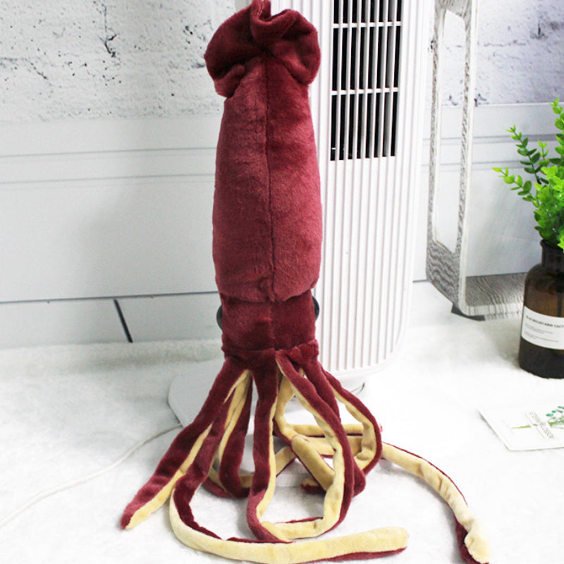Deep Sea Squid Plush Toy with Soft Tentacles & Expressive Eyes