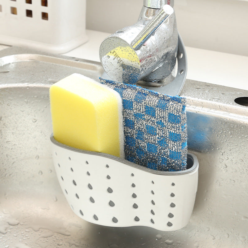 Adjustable Sink Sponge Holder Double Decker Hanging Basket