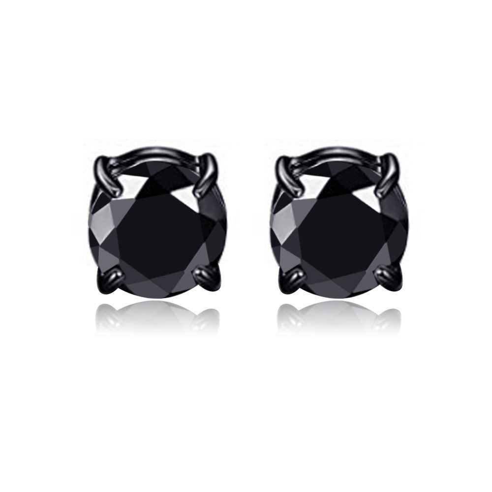 Stainless Steel Magnetic Stud Earrings CZ Magnet 6 8MM Christmas