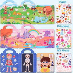 Children's DIY Sticker Books & Jelly Stickers Set