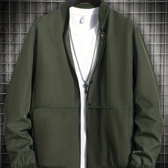 Men's Lightweight Stand Collar Zip Up Jacket