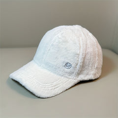 Iron M Label Baseball Cap Solid Warm Plush Sun Hat Thickened Lightweight