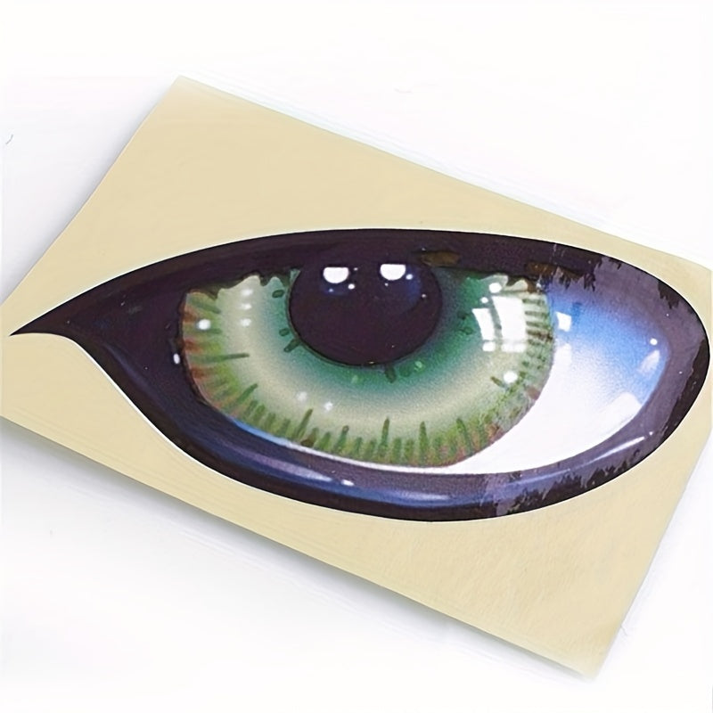 Reflective Sticker Pair Green Eyes Car Motorcycle Rear Mirror Side Window
