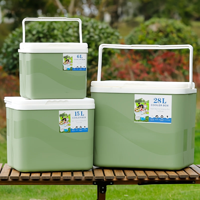 Outdoor Insulated Cooler Box, Non Electric, Ice Bucket, Car Food Dispenser