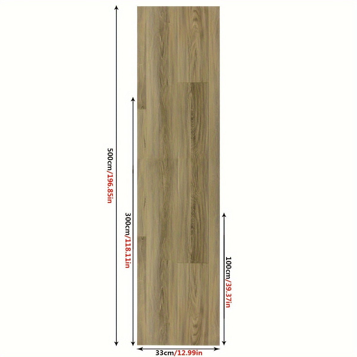 Brown Wood Grain Floor Stickers - Non-slip Waterproof Self-adhesive