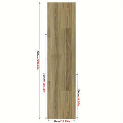 Brown Wood Grain Floor Stickers - Non-slip Waterproof Self-adhesive