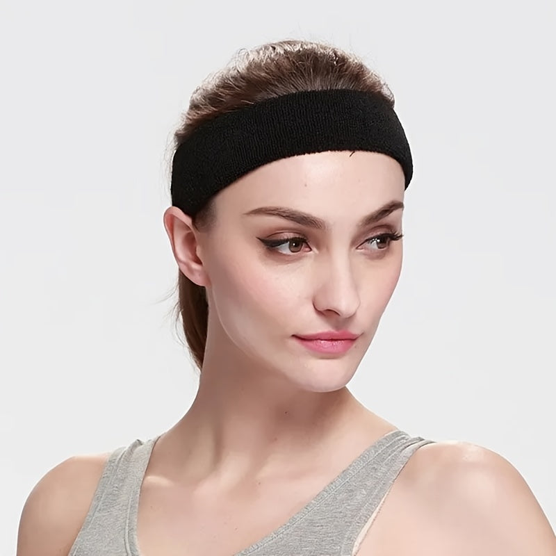 Cotton Sport Headband Non slip Elastic Sweatband
