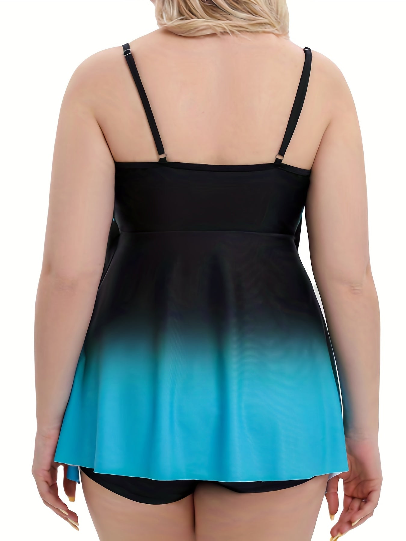  Ombre Print Cami Top & Shorts Swimsuit Set
