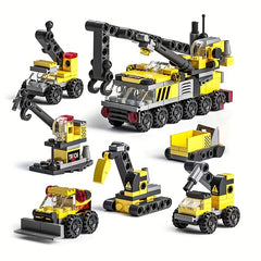 142pcs City Engineering Pullback Building Block Puzzle Toy