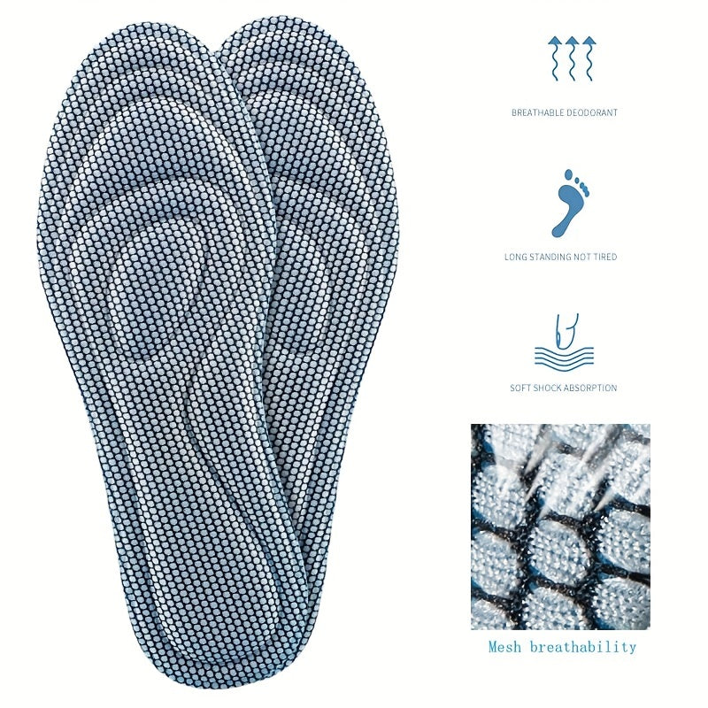 5D Memory Foam Orthopedic Insoles for Men Women Nano Antibacterial Deodorization