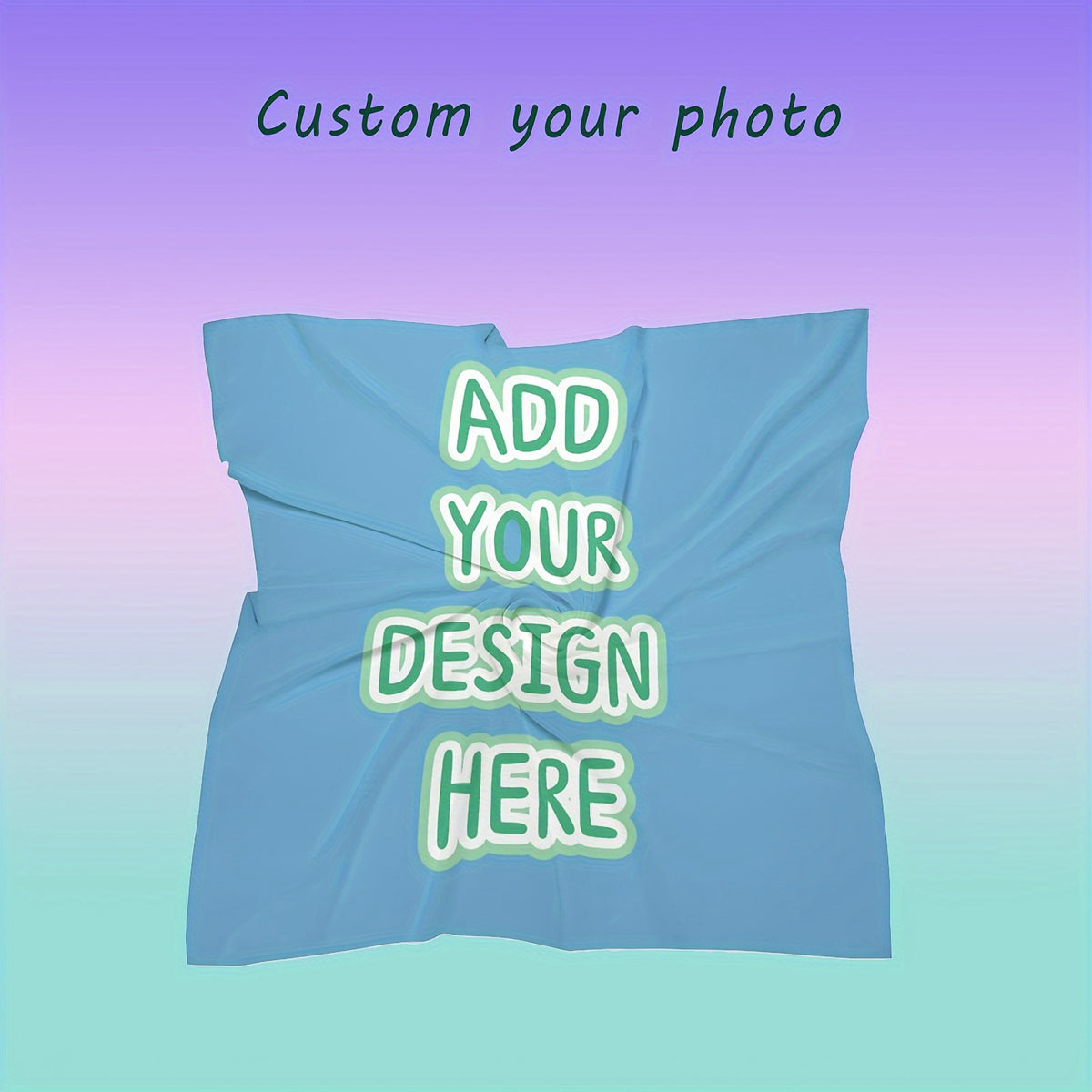 Custom Square Scarf - Personalized Patterns and Text - DIY Designable