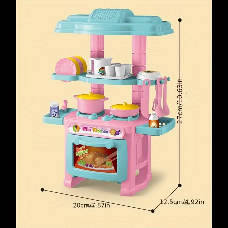 Kitchen Toy Set with Realistic Cooking Utensils Doll Accessories