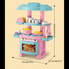Kitchen Toy Set with Realistic Cooking Utensils Doll Accessories