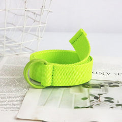 Canvas Belt Solid Decorative Belt For Women Girls